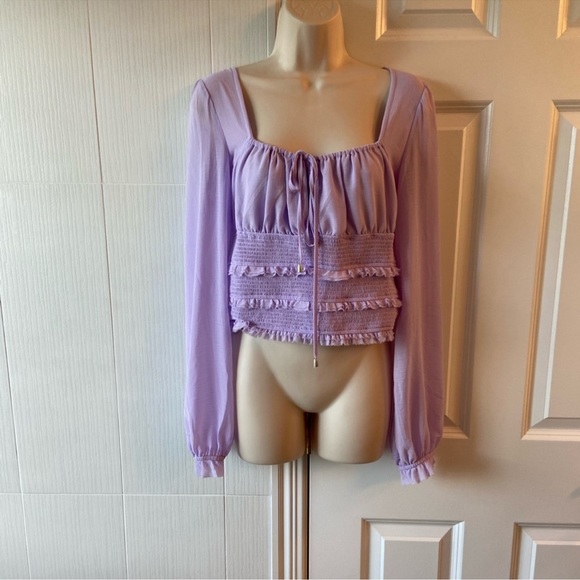 Free People Lolita purple blouse - Picture 2 of 2